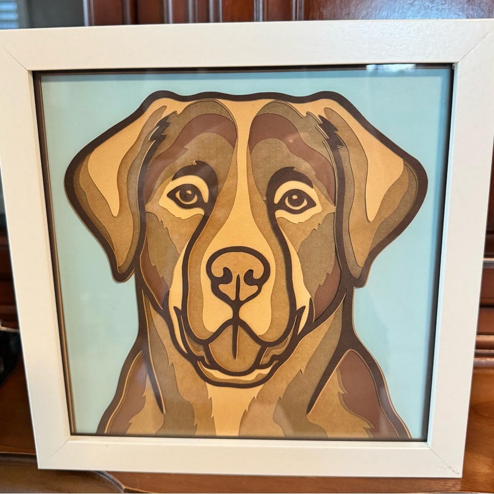 3D Dog Shadowbox